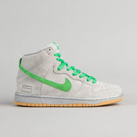 Nike SB Dunk High Premium Shoes - Metallic Silver / Hyper Verde - Gum Yellow thumbnail