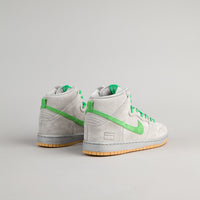 Nike SB Dunk High Premium Shoes - Metallic Silver / Hyper Verde - Gum Yellow thumbnail