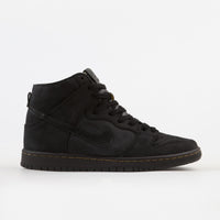 Nike SB Dunk High Pro Deconstructed Premium Shoes - Black / Black - Velvet Brown - Peat Moss thumbnail