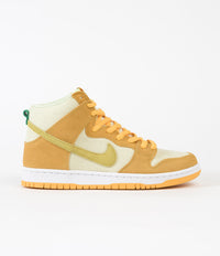 Nike SB Dunk High Pro Pineapple Shoes - University Gold / Vivid Sulfur - Citron Tint