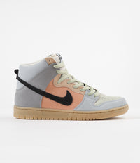 Nike SB Dunk High Pro Shoes - Particle Grey / Black - Terra Blush