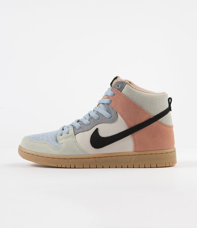 Nike SB Dunk High Pro Shoes - Particle Grey / Black - Terra Blush