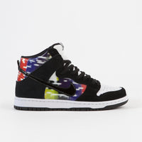 Nike SB Dunk High 'TV Signal' Shoes - White / Black - Infrared thumbnail