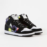 Nike SB Dunk High 'TV Signal' Shoes - White / Black - Infrared thumbnail