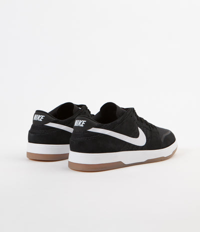 Nike SB Dunk Low Elite Shoes - Black / White - Gum Light Brown - Anthracite