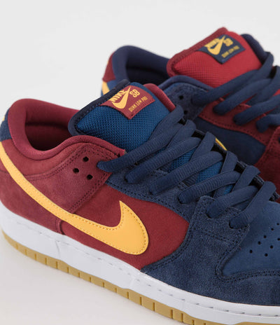 Nike SB Dunk Low Pro 'Barcelona' Shoes - Navy / University Gold - Gym Red - Court Blue