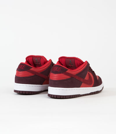 Nike SB Dunk Low Pro Cherry Shoes - Burgundy Crush / Team Red - University Red