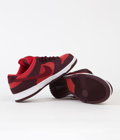 Nike SB Dunk Low Pro Cherry Shoes - Burgundy Crush / Team Red - University Red