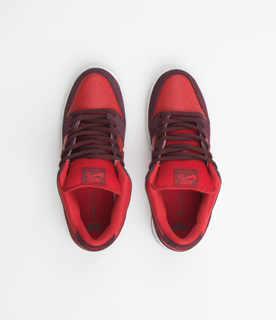 Nike SB Dunk Low Pro Cherry Shoes - Burgundy Crush / Team Red - University Red