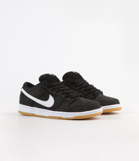 Nike SB Orange Label Dunk Low Pro Shoes - Black / White - Black