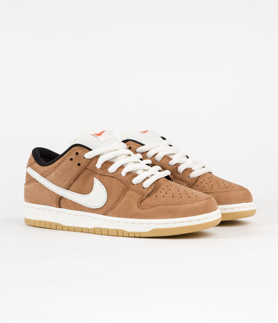 Nike SB Dunk Low Pro Orange Label Shoes - Dark Russet / Sail - Dark Russet - Black