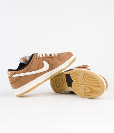 Nike SB Dunk Low Pro Orange Label Shoes - Dark Russet / Sail - Dark Russet - Black