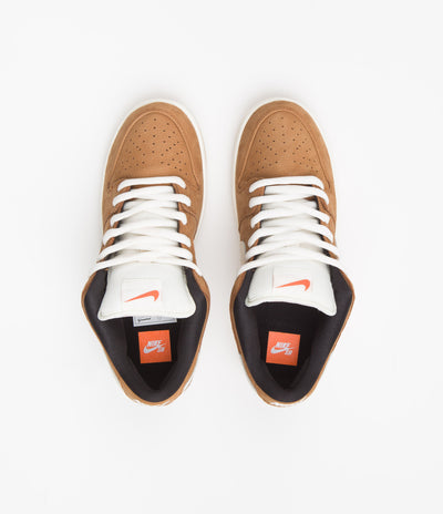 Nike SB Dunk Low Pro Orange Label Shoes - Dark Russet / Sail - Dark Russet - Black