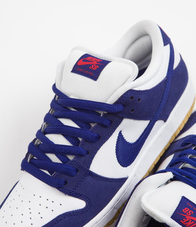 Nike SB Dunk Low Pro Premium 'Los Angeles Dodgers' Shoes - Deep Royal Blue / Deep Royal Blue - White