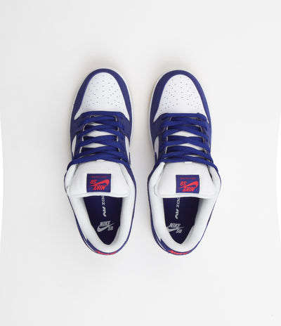 Nike SB Dunk Low Pro Premium 'Los Angeles Dodgers' Shoes - Deep Royal Blue / Deep Royal Blue - White