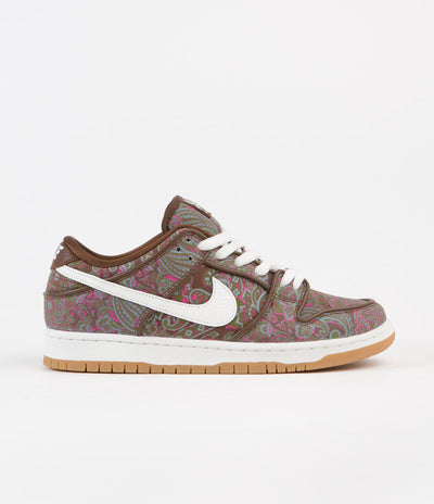 Nike SB Dunk Low Pro Premium 'Paisley' Shoes - Cacao Wow / Summit White - Rough Green