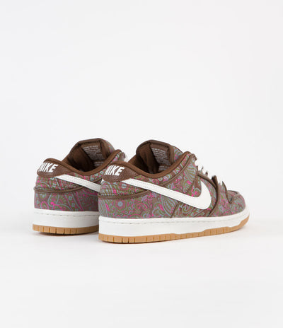 Nike SB Dunk Low Pro Premium 'Paisley' Shoes - Cacao Wow / Summit White - Rough Green