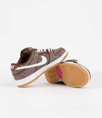 Nike SB Dunk Low Pro Premium 'Paisley' Shoes - Cacao Wow / Summit White - Rough Green