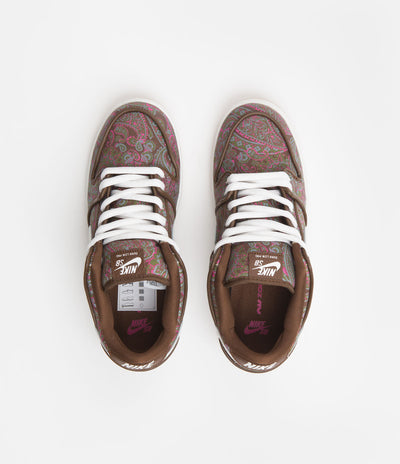 Nike SB Dunk Low Pro Premium 'Paisley' Shoes - Cacao Wow / Summit White - Rough Green