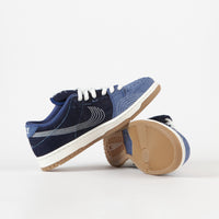 Nike SB Dunk Low Pro Premium 'Sashiko' Shoes - Mystic Navy / Sail - Mystic Navy thumbnail