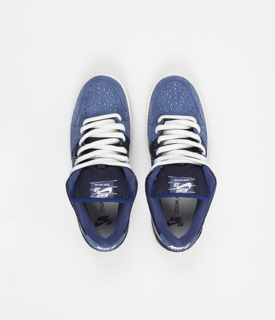 Nike SB Dunk Low Pro Premium 'Sashiko' Shoes - Mystic Navy / Sail - Mystic Navy