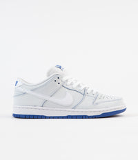 Nike SB Dunk Low Pro Premium Shoes - White / White - Game Royal