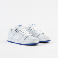 Nike SB Dunk Low Pro Premium Shoes - White / White - Game Royal thumbnail