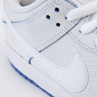 Nike SB Dunk Low Pro Premium Shoes - White / White - Game Royal thumbnail