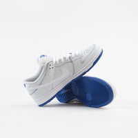 Nike SB Dunk Low Pro Premium Shoes - White / White - Game Royal thumbnail