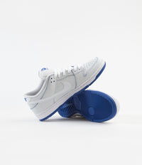 Nike SB Dunk Low Pro Premium Shoes - White / White - Game Royal