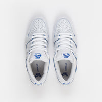 Nike SB Dunk Low Pro Premium Shoes - White / White - Game Royal thumbnail