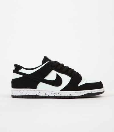 Nike SB Dunk Low Pro Shoes - Black / Black - Barely Green - White