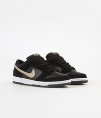 Nike SB Dunk Low Pro Shoes - Black / Metallic Gold - White | Flatspot