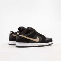 Nike SB Dunk Low Pro Shoes - Black / Metallic Gold - White | Flatspot