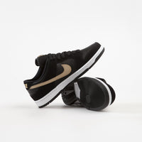 Nike SB Dunk Low Pro Shoes - Black / Metallic Gold - White thumbnail