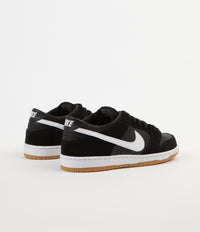 Nike SB Dunk Low Pro Shoes - Black / White - Gum Light Brown | Flatspot