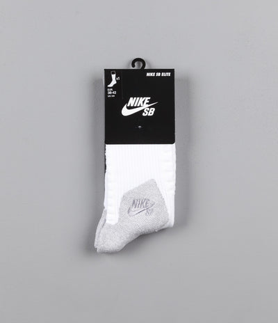 Nike SB Elite Crew Socks - White / Wolf Grey / Wolf Grey