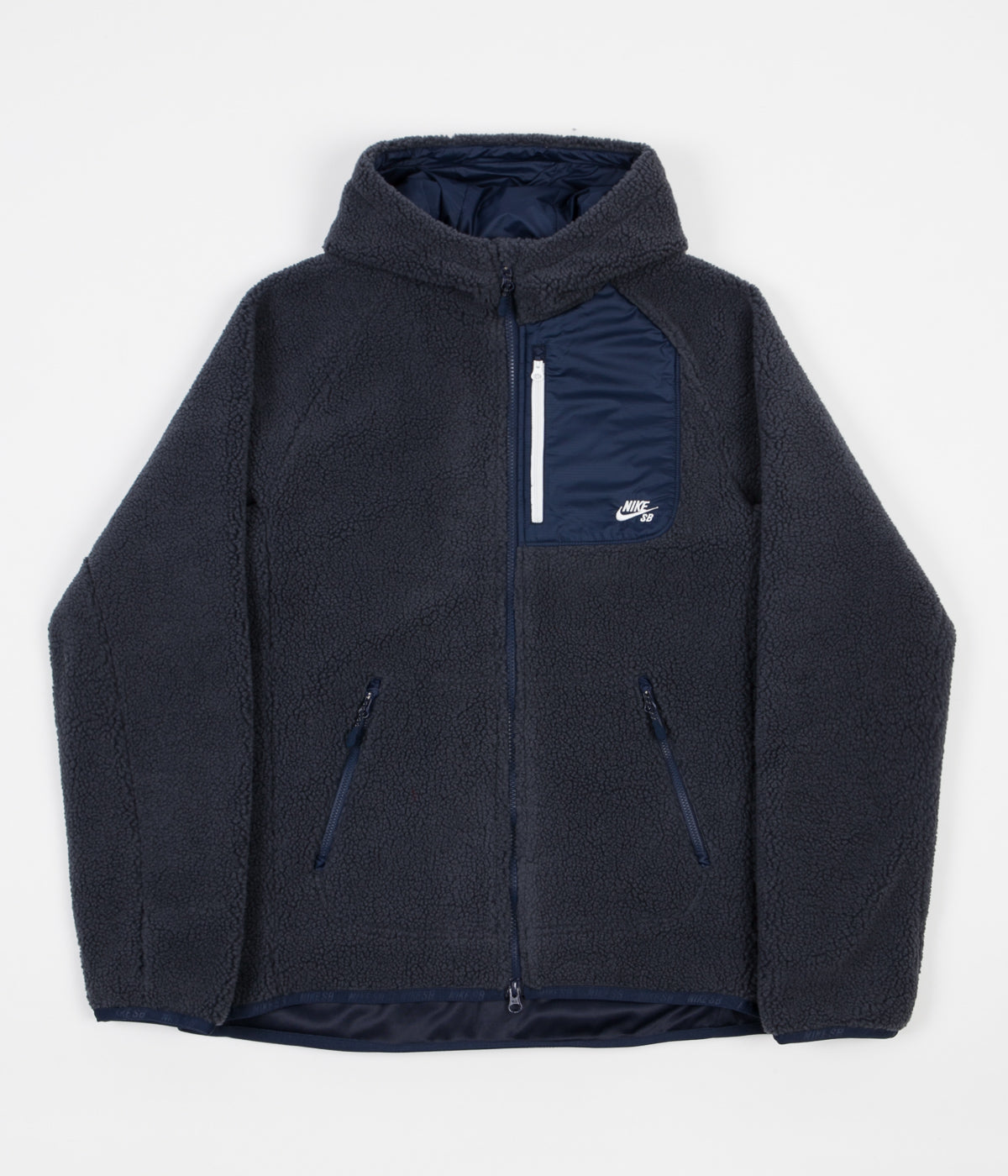 Nike SB Everett Hoodie - Obsidian / Obsidian / White | Flatspot