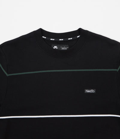 Nike SB Everett Stripe Crewneck Sweatshirt - Black / Black