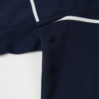 Nike SB Everett Stripe Crewneck Sweatshirt - Obsidian / Red Crush thumbnail