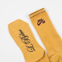 Nike SB Everyday Max Lightweight Crew Socks (3 Pair) - Burgundy / Orange / Cream thumbnail