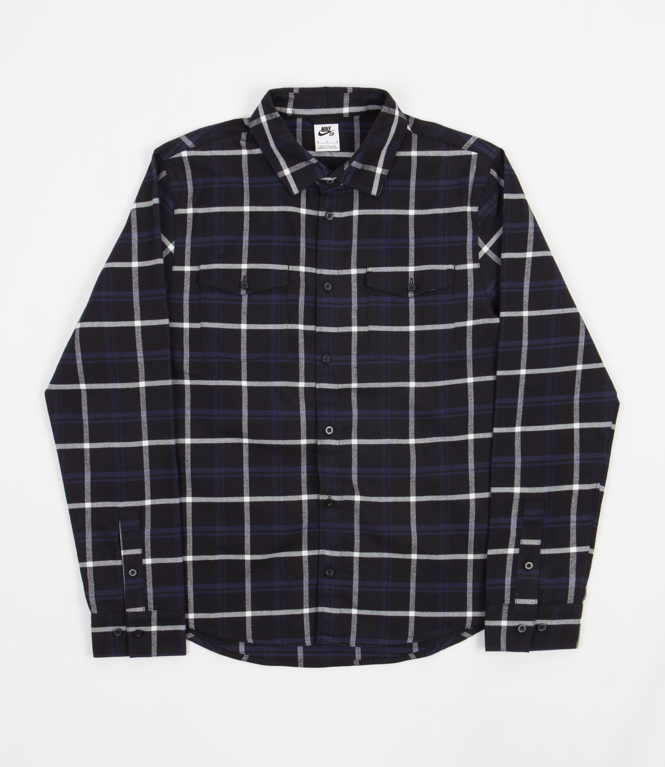 Nike SB Flannel Shirt - Black / White | Flatspot