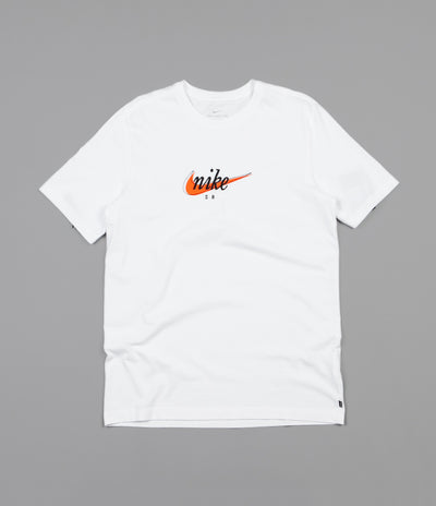 Nike SB Futura T-Shirt - White / Safety Orange