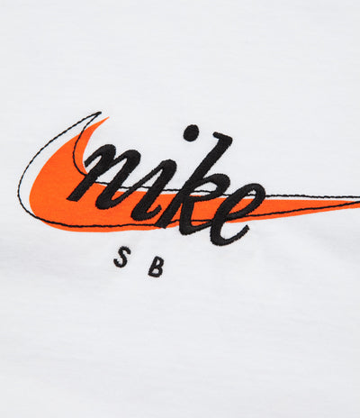 Nike SB Futura T-Shirt - White / Safety Orange