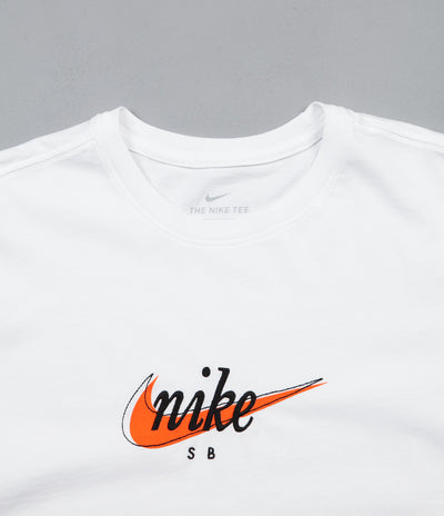 Nike SB Futura T-Shirt - White / Safety Orange