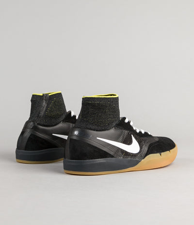 Nike SB Koston 3 Hyperfeel Shoes - Black / White - Yellow Strike