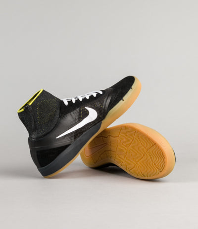 Nike SB Koston 3 Hyperfeel Shoes - Black / White - Yellow Strike