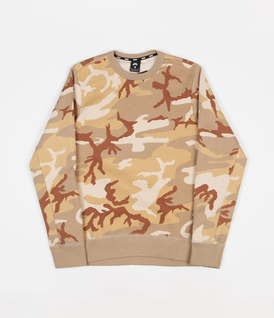 Nike SB Icon Camo Crewneck Sweatshirt - Desert Ore / Parachute Beige