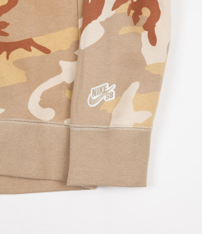 Nike SB Icon Camo Crewneck Sweatshirt - Desert Ore / Parachute Beige