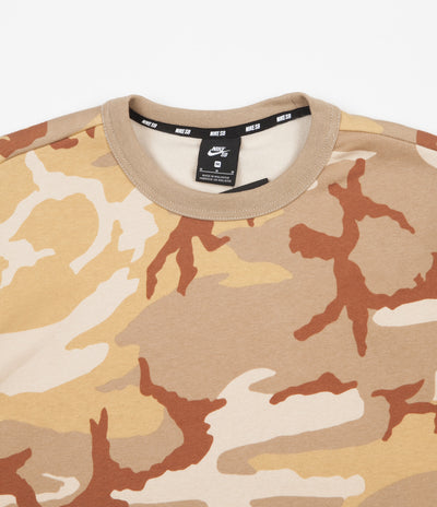 Nike SB Icon Camo Crewneck Sweatshirt - Desert Ore / Parachute Beige